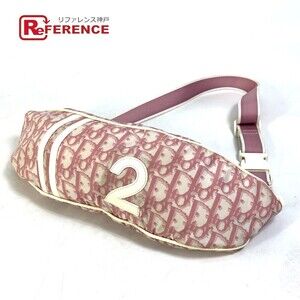 Dior Trotter Shoulder Bag Waist Body Belt Crossbody Nylon Pink